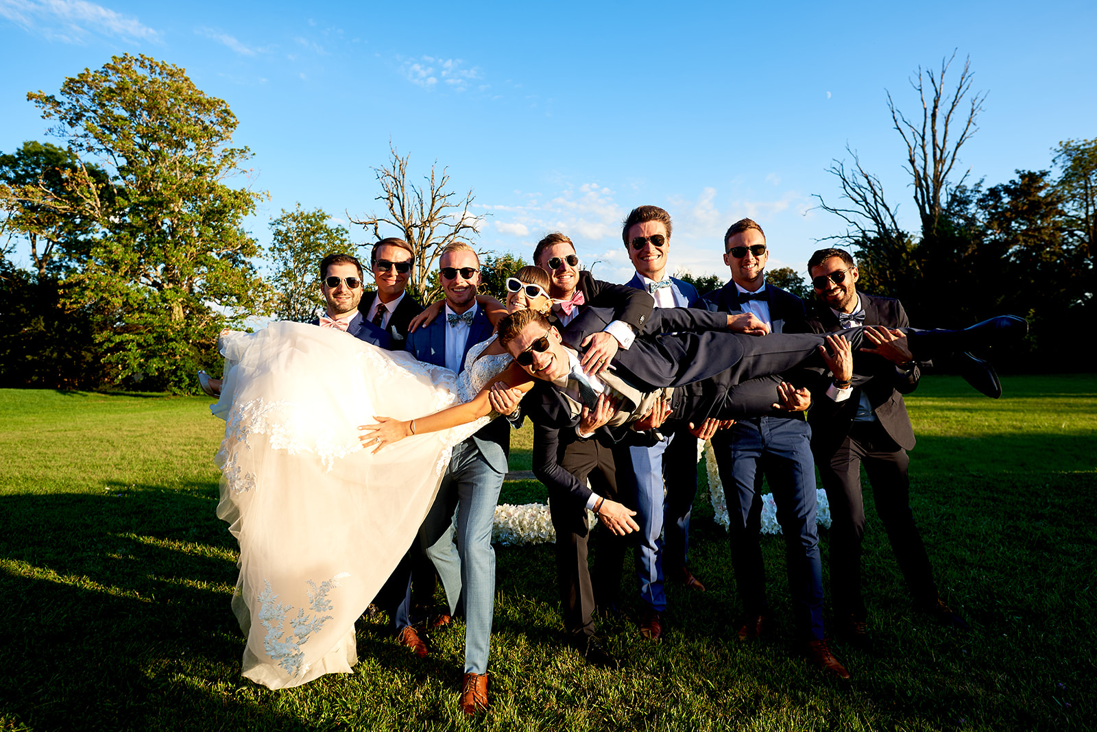 Mariage Apolline & Florian - Photo de groupe fun
